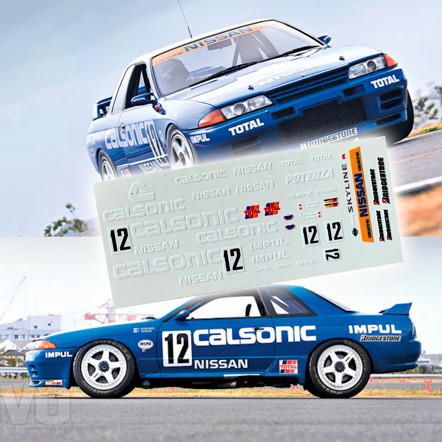 1/24 1/64 Calsonic Skyline R32 Waterslide decals
