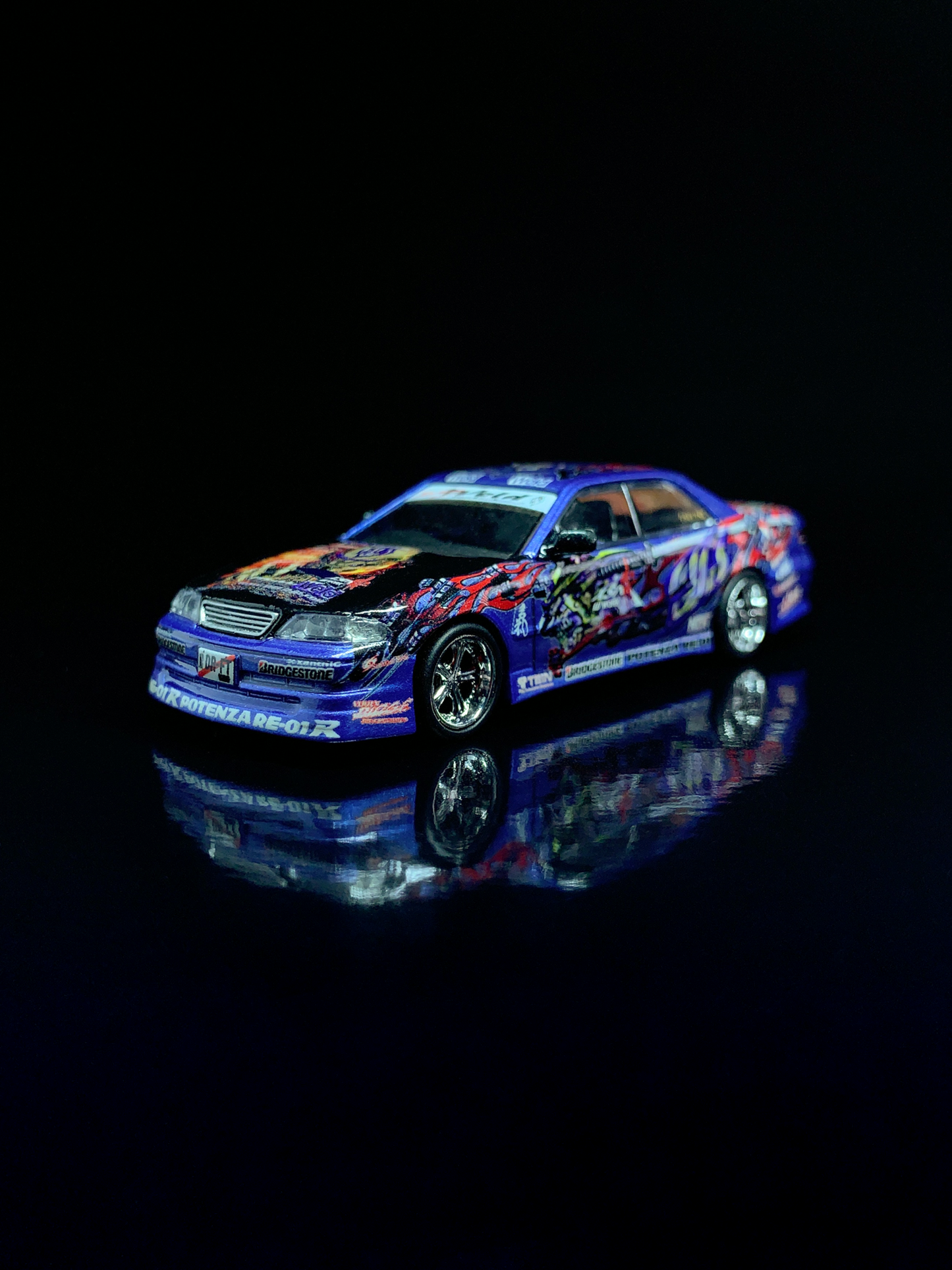 Toyota Mark II JZX100 Team Weld 1/64 Custom Tarmac Model