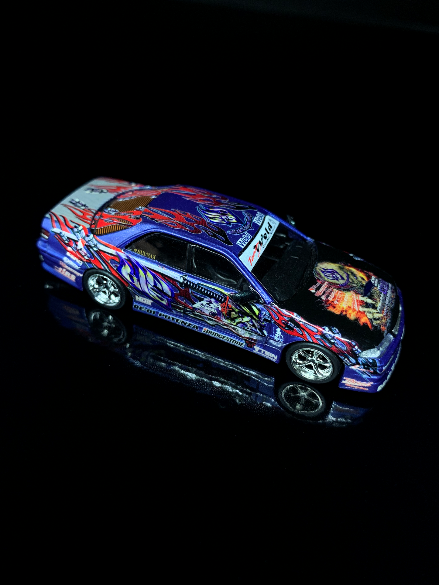 Toyota Mark II JZX100 Team Weld 1/64 Custom Tarmac Model