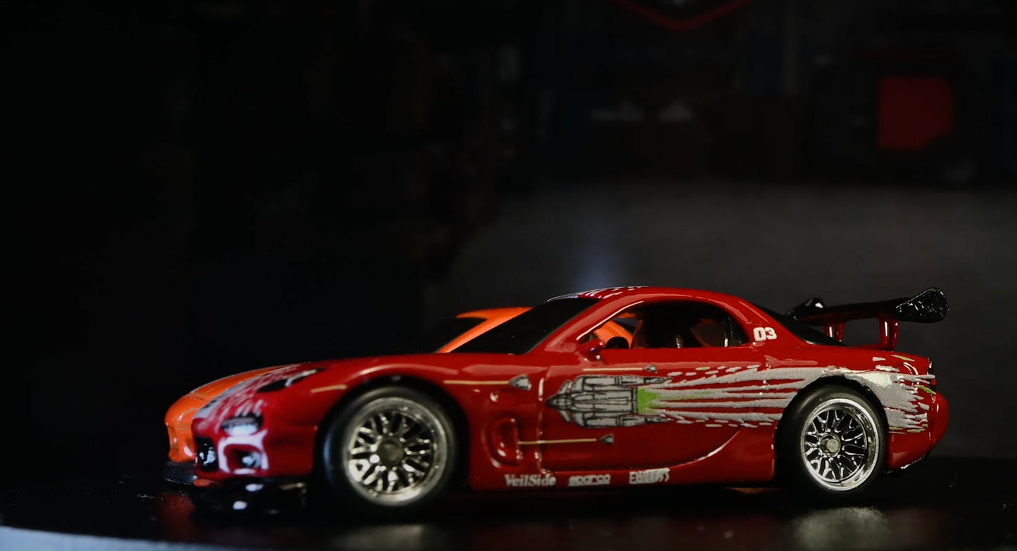 1/64 1/24 Fast&Furious Toretto's Rx7 Waterslide Decals 1:64
