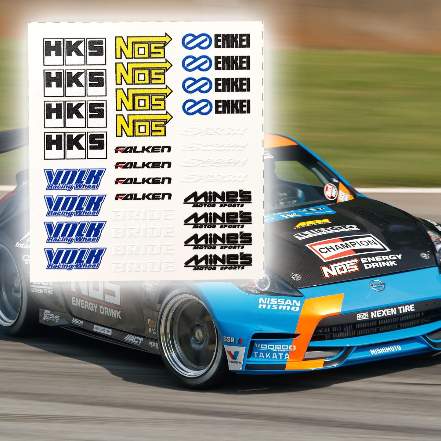 1/64 Tuners/Muscle cars/Euro Racing sponsors & perfomance sets Waterslide decals for 1:64 scale
