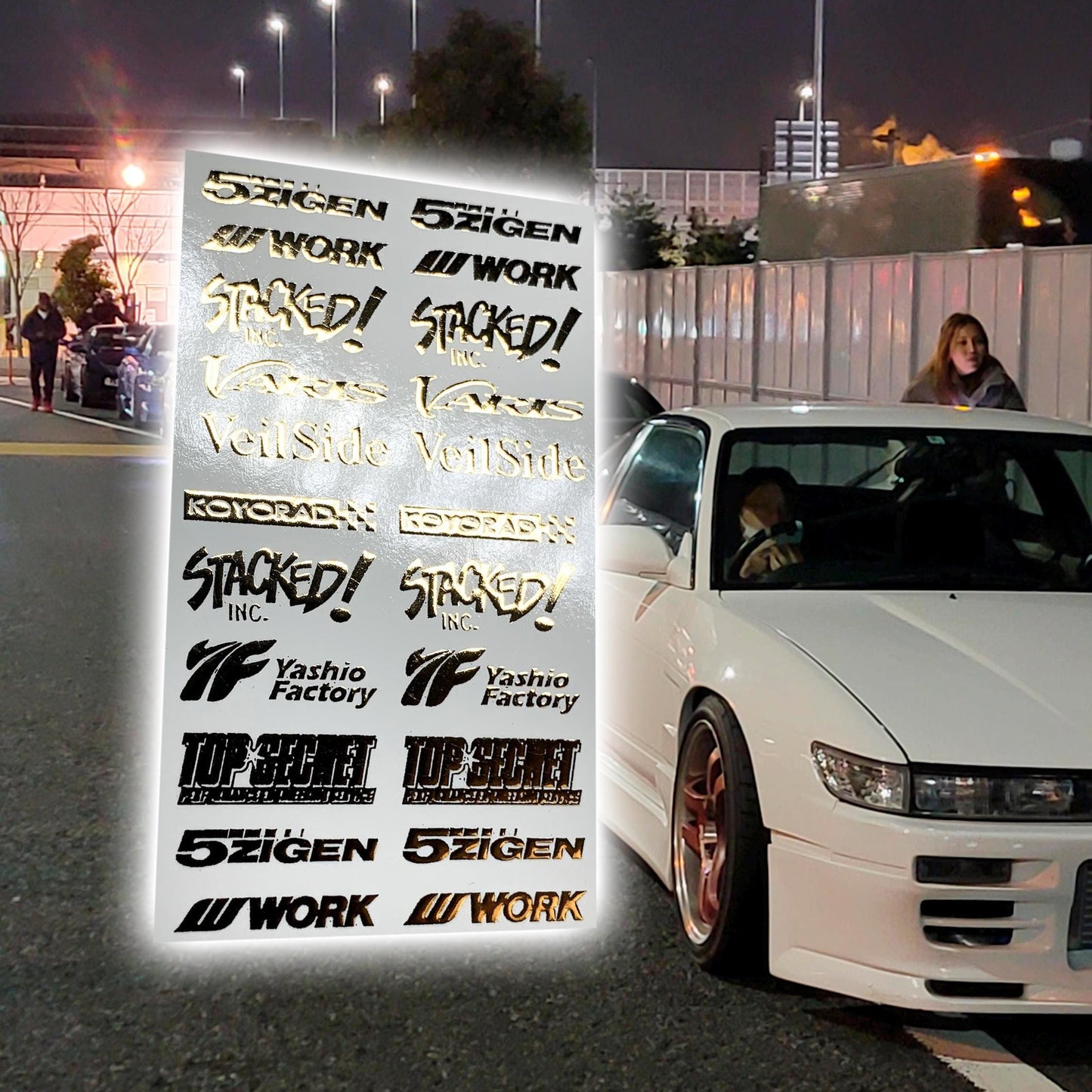 Chromed Tuners Manufacturers/Sponsors & perfomance sets Waterslide decals for 1:64 scale