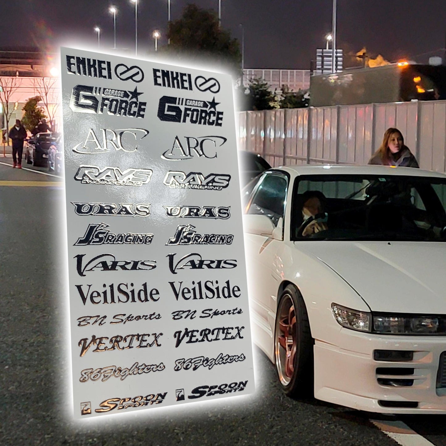 Chromed Tuners Manufacturers/Sponsors & perfomance sets Waterslide decals for 1:64 scale