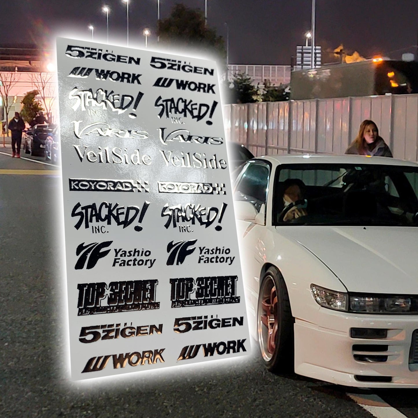 Chromed Tuners Manufacturers/Sponsors & perfomance sets Waterslide decals for 1:64 scale