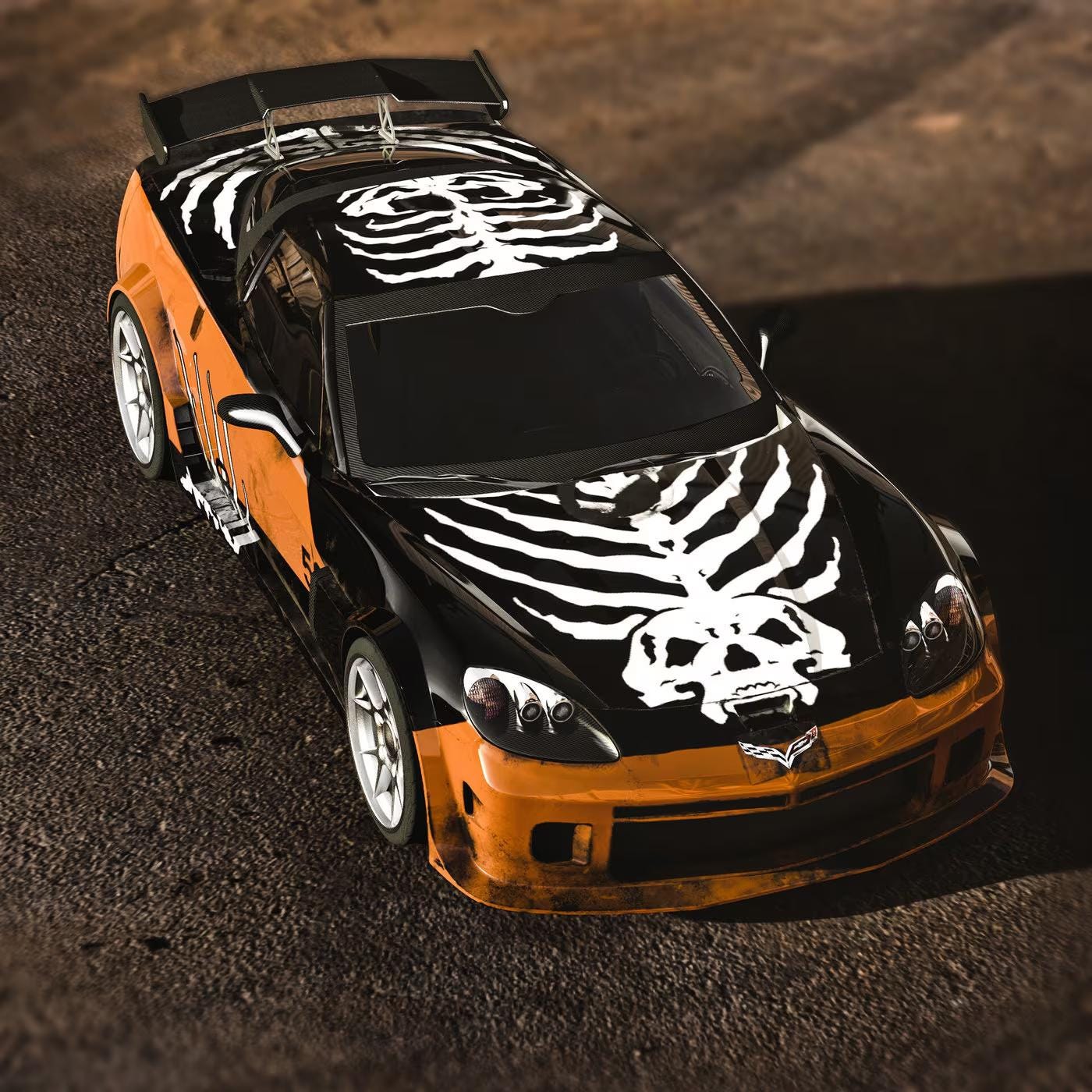 Need for Speed MW White Toner Webster's Corvette Waterslide decals for 1:64 scale