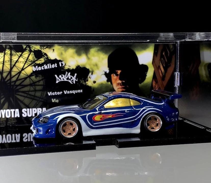 Vic's Supra White Toner NFS Most Wanted Waterslide Decals for 1:64 scale
