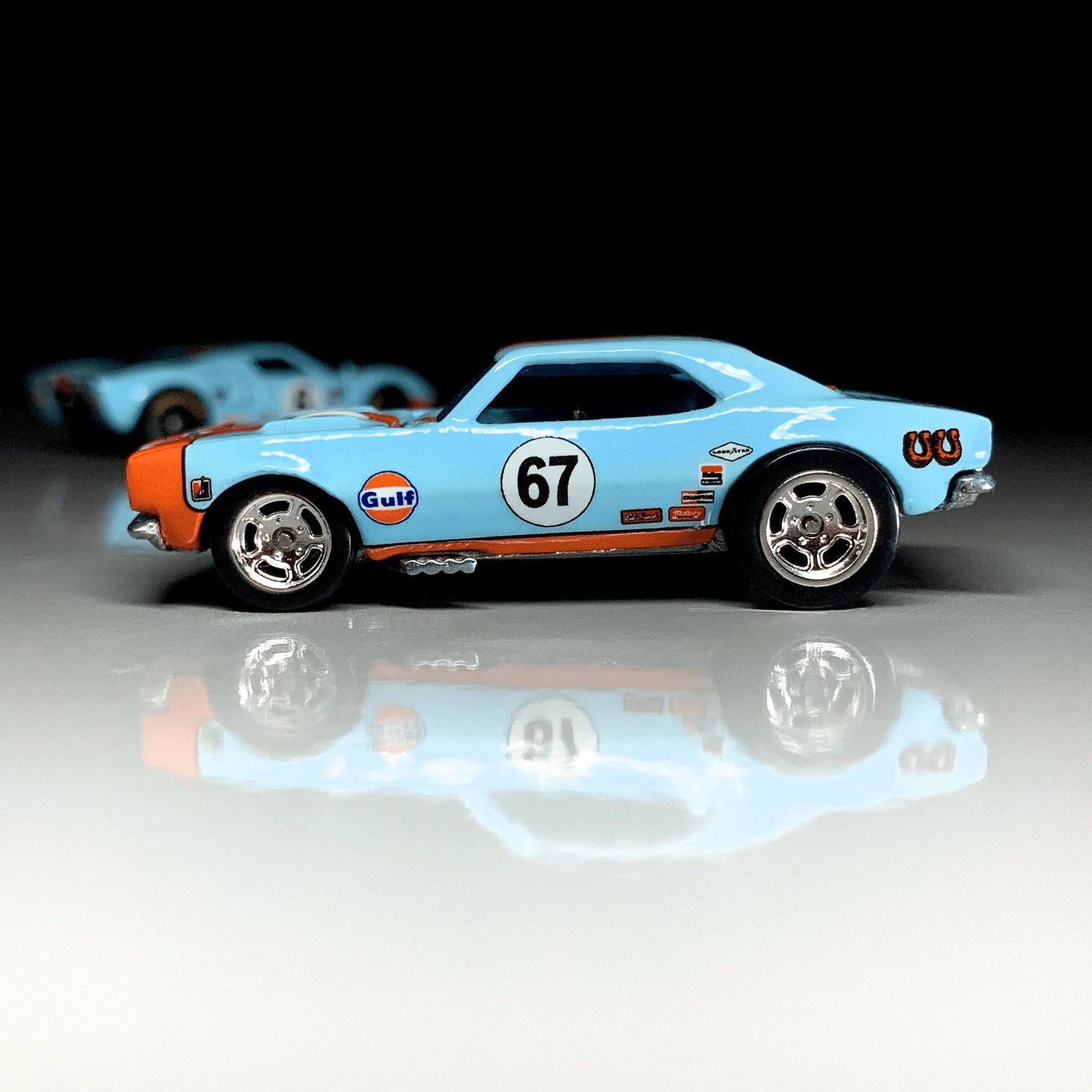 Gulf Racing livery White Toner Waterslide decals for HW 1:64 Gulf Porsche Ford GT40 Camaro