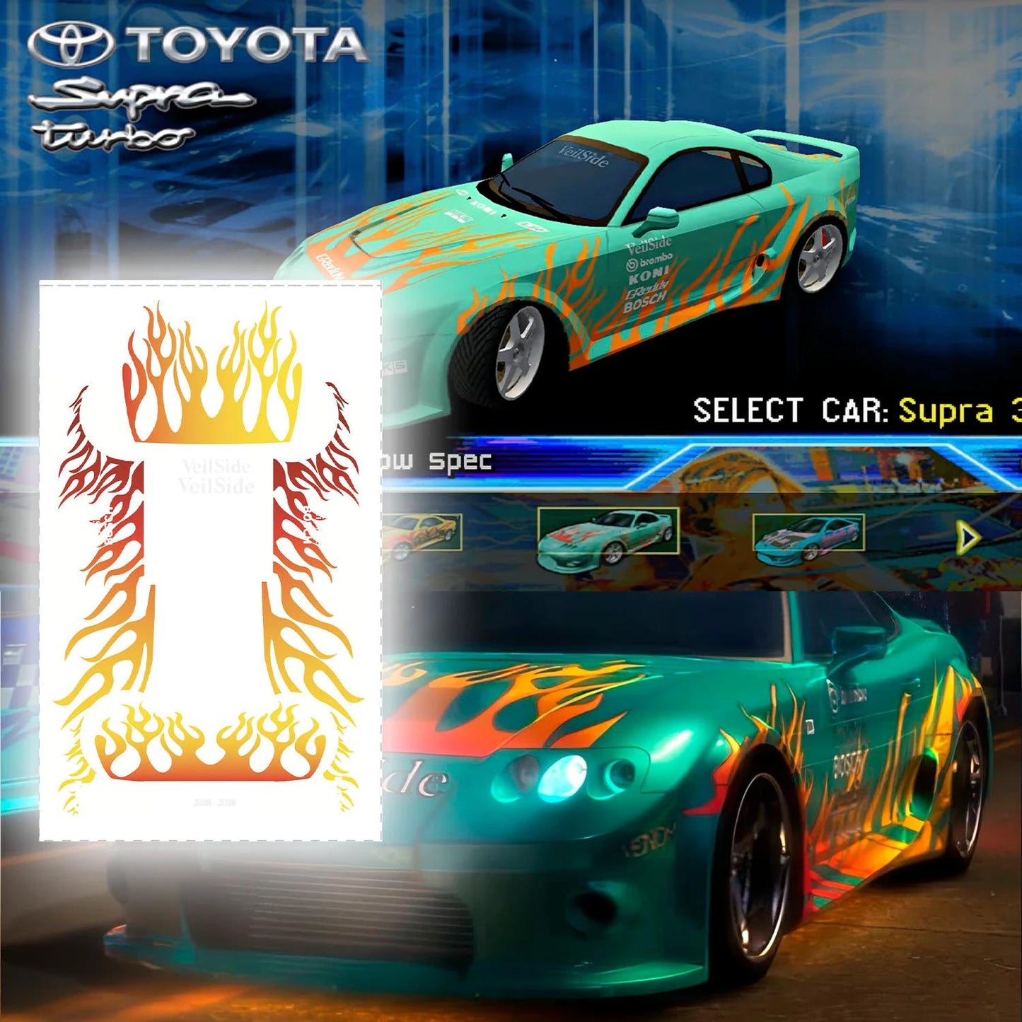 1:64 Street Racing Syndicate White Toner Waterslide decals for scale Skyline R34/ Mazda Rx7/ Subaru STi/ Toyota Supra/ Lexus