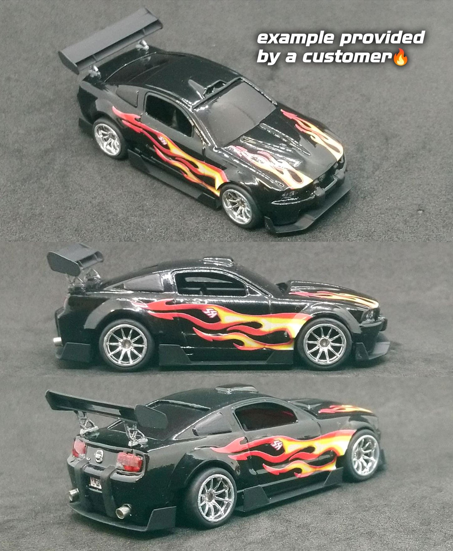 1/64 1/24 Need for Speed Most Wanted Razor's Mustang decal set designed for 1:64 and 1 24 models