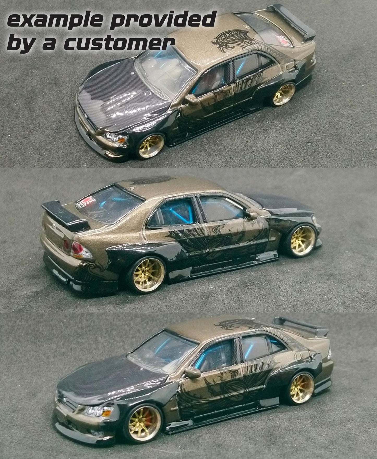 1/64 1/24 Fast&Furious DK's Tokyo Drift Veilside 350z White Toner Waterslide decals