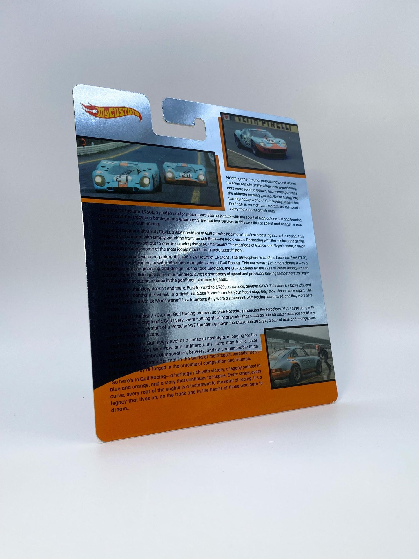 Gulf Chromed/foil CUSTOM Premium card for HW models