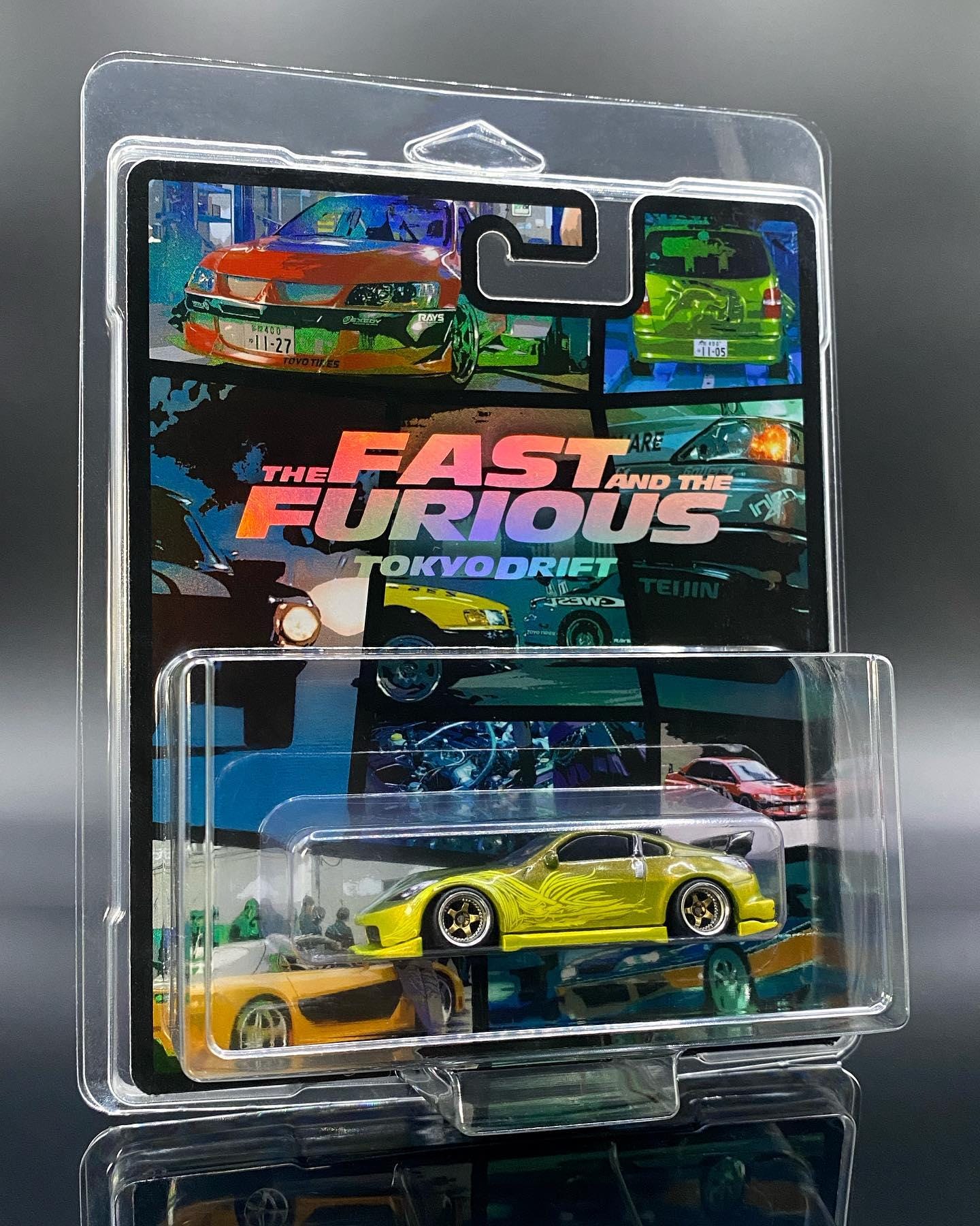 Tokyo Drift The Fast and The Furious Holographic foil CUSTOM Premium card for HW and other 1/64 models