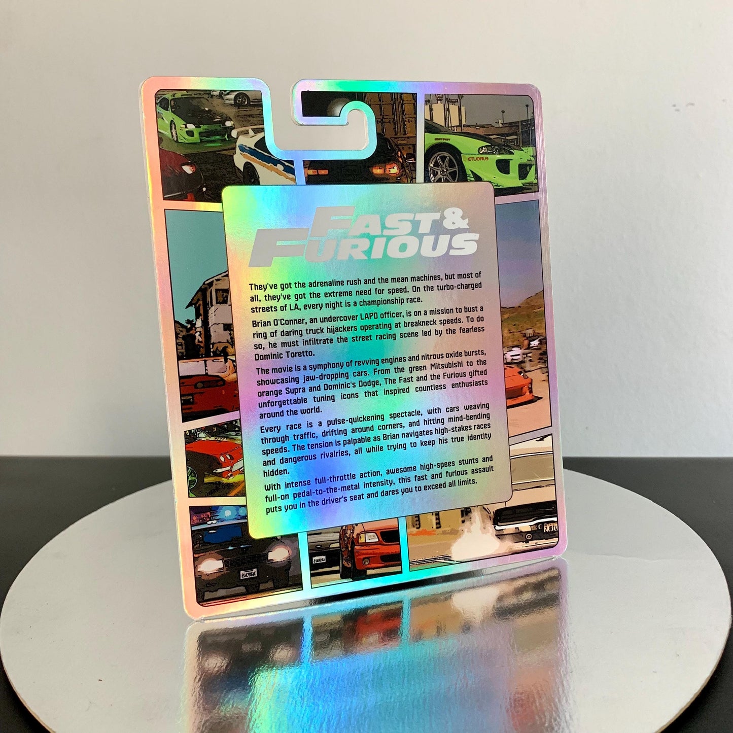 The Fast and The Furious Holographic foil CUSTOM Premium card for HW and other 1/64 models