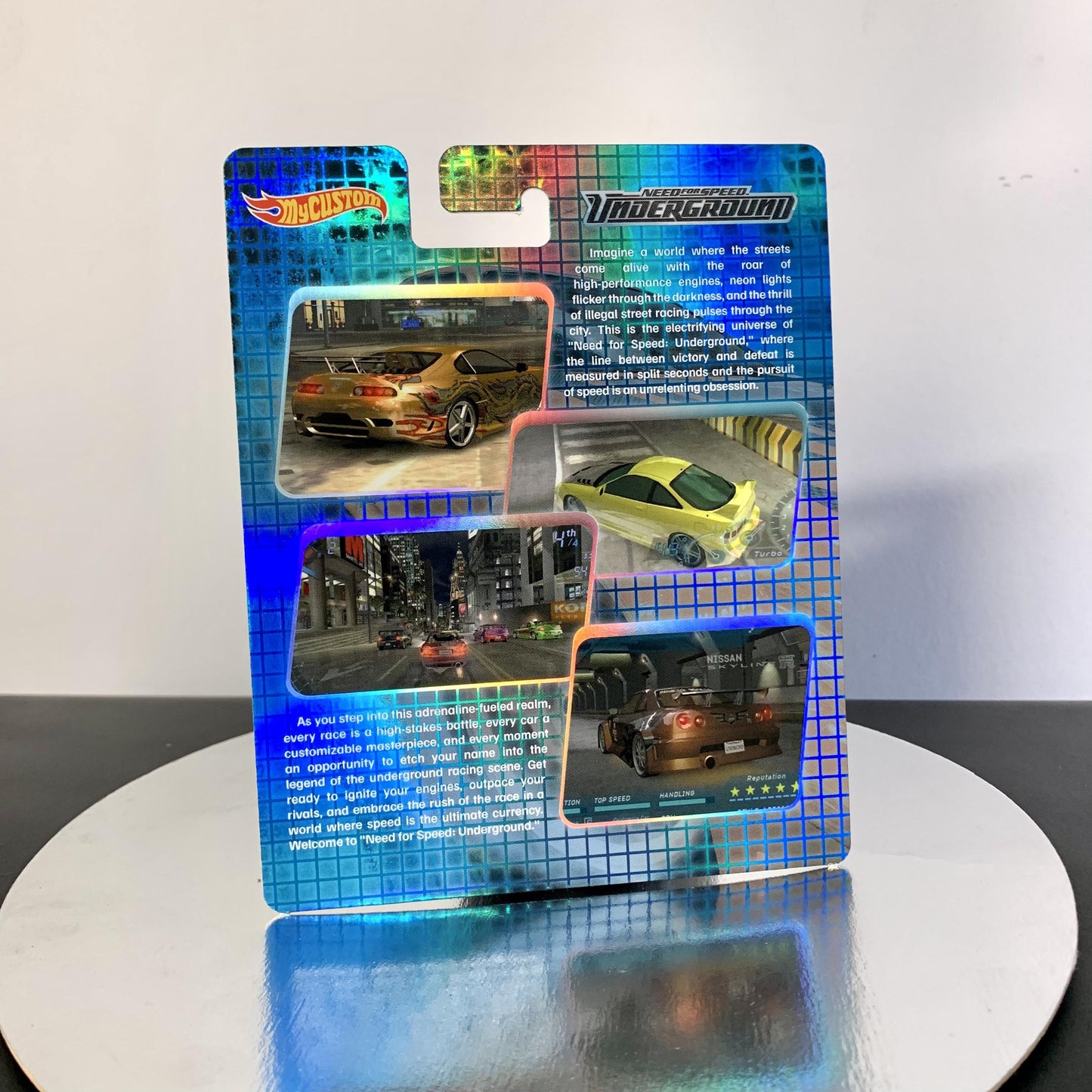 Need for Speed Underground Holographic foil CUSTOM Premium card for HW and other 1/64 models