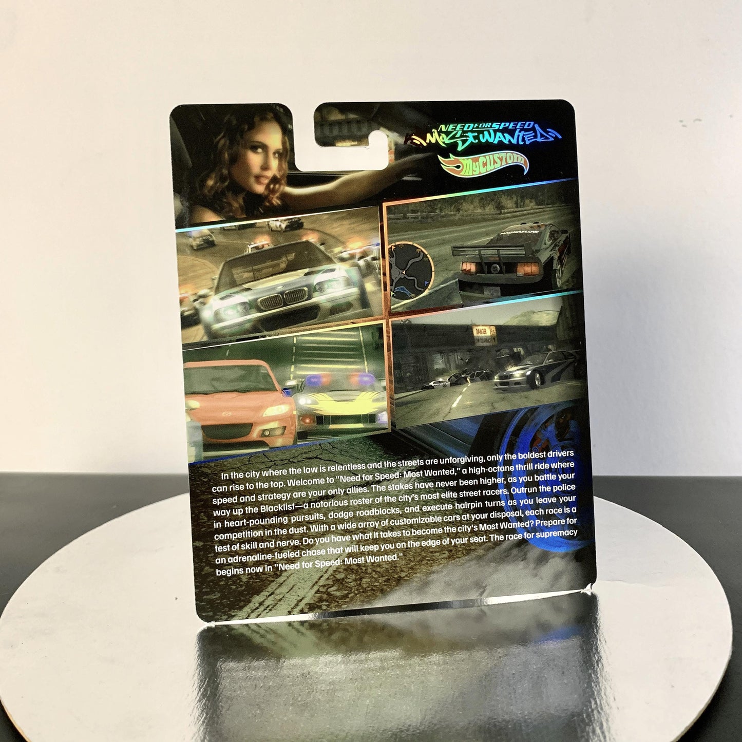 Need for Speed Most Wanted Holographic foil CUSTOM Premium card for HW and other 1/64 models