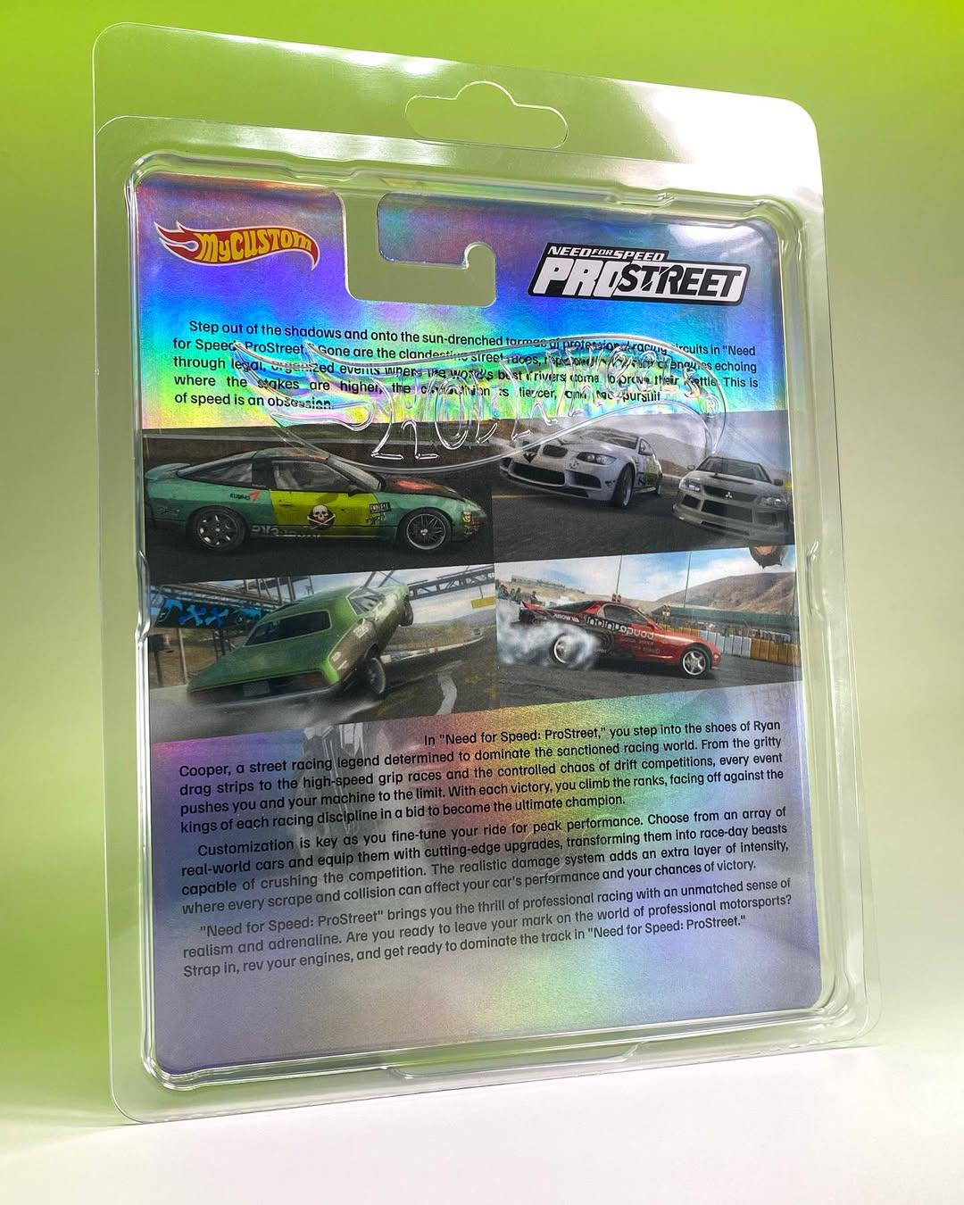 Need for Speed Pro Street Holographic foil CUSTOM Premium card for HW and other 1/64 models