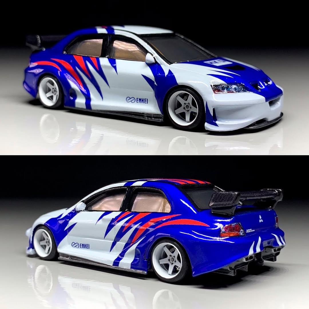 1:64 Need for Speed Most Wanted Earl's Evo Waterslide decals & Body Kit for HW models