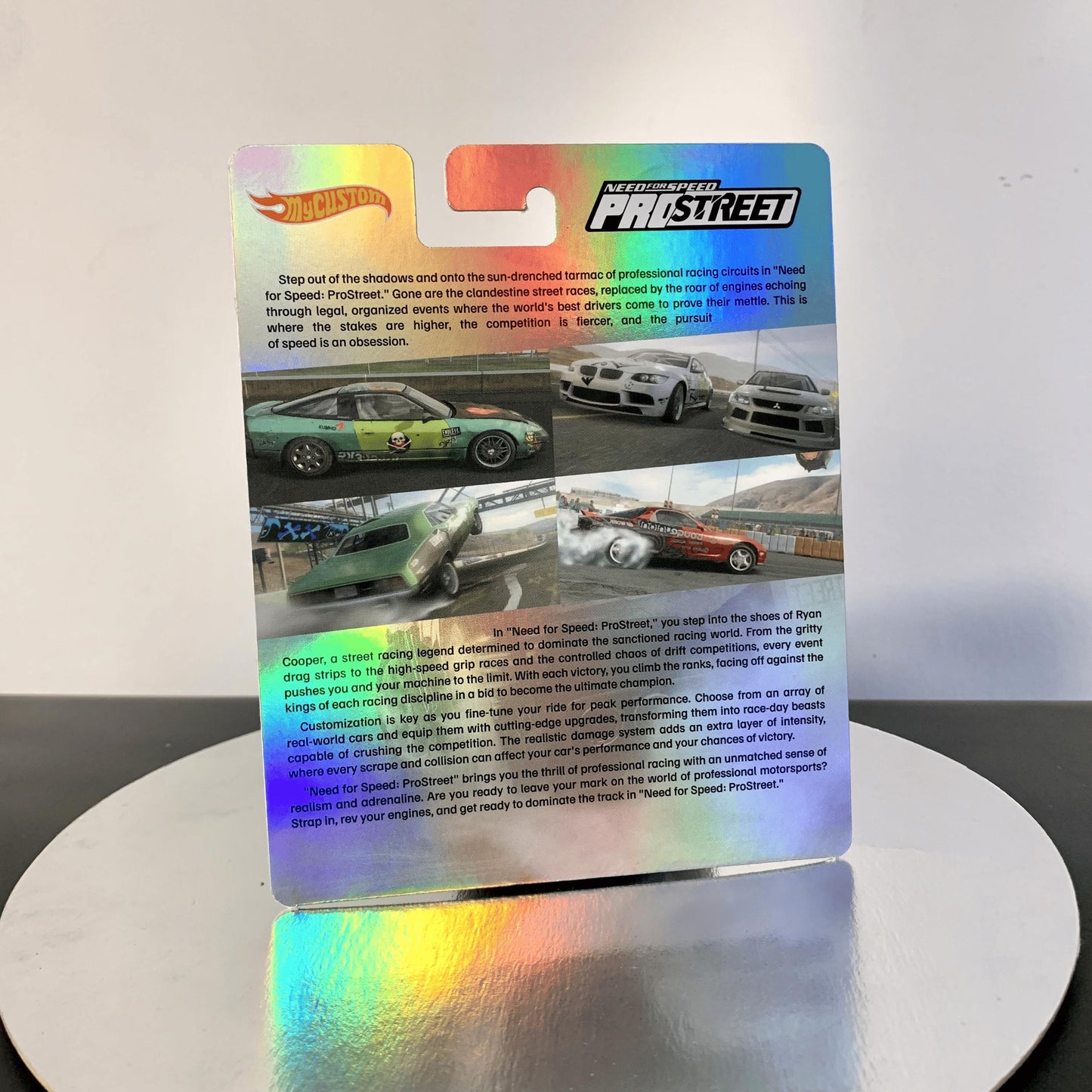 Need for Speed Pro Street Holographic foil CUSTOM Premium card for HW and other 1/64 models