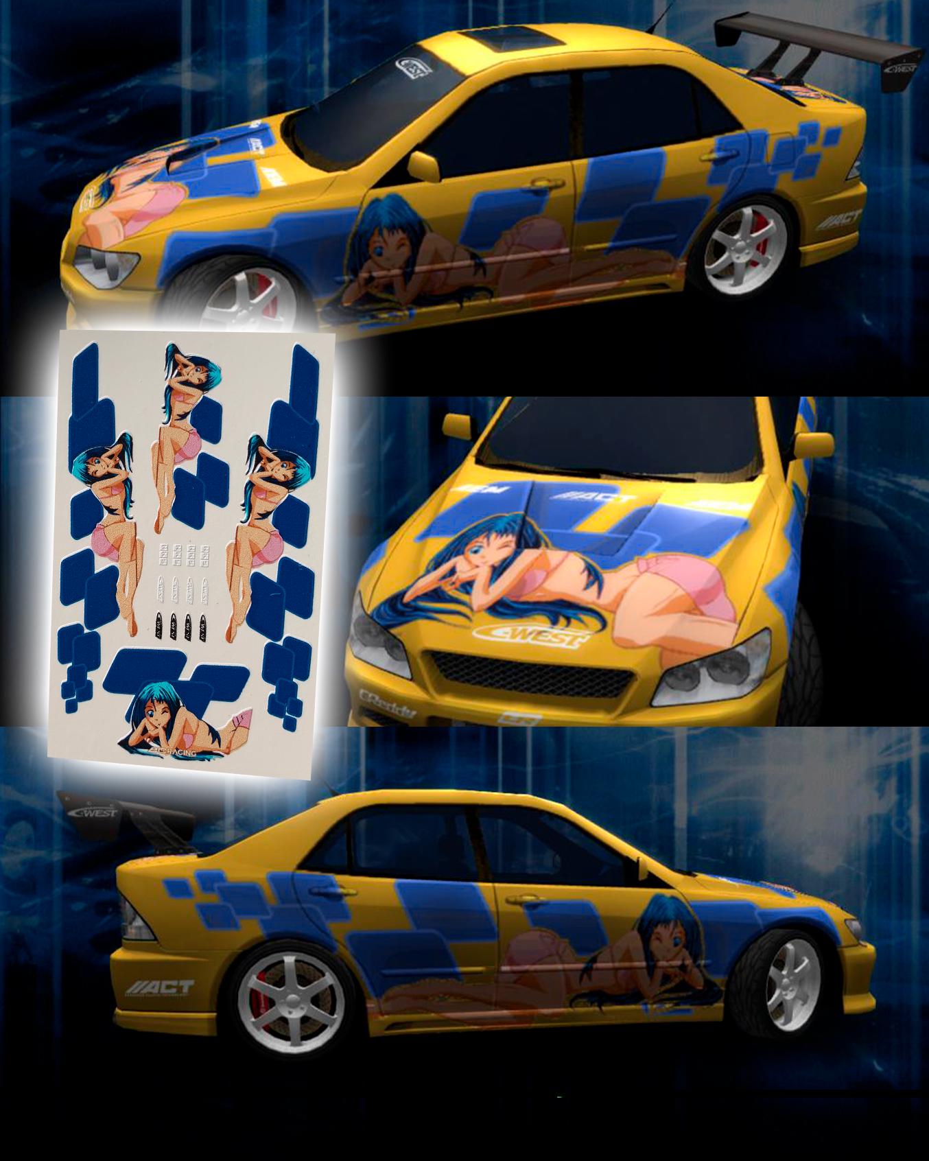 1:64 Street Racing Syndicate White Toner Waterslide decals for scale Skyline R34/ Mazda Rx7/ Subaru STi/ Toyota Supra/ Lexus