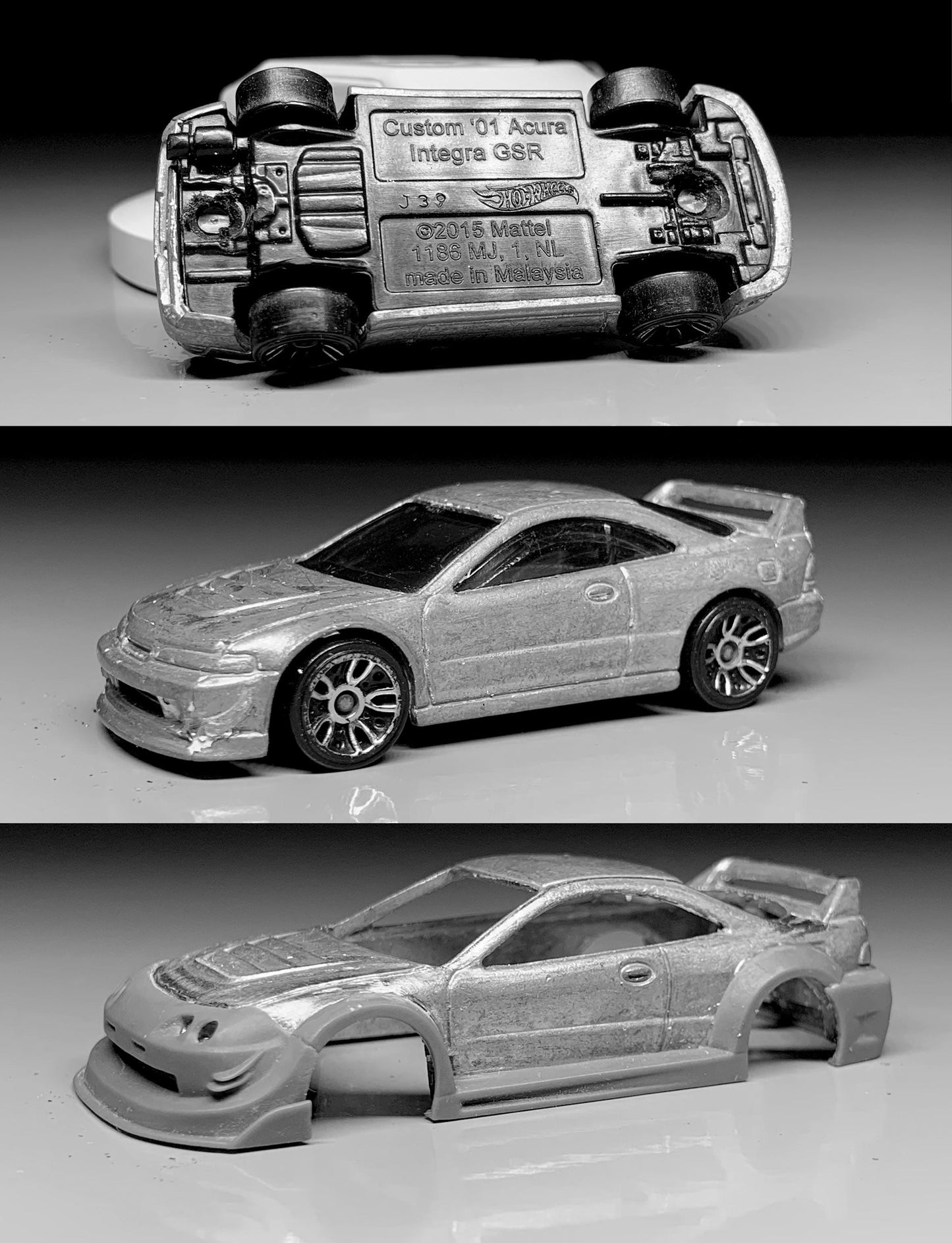 1/64 NFS Underground Vortex Acura Integra Samurai 1:64 Waterslide decals and Body kit for HW models