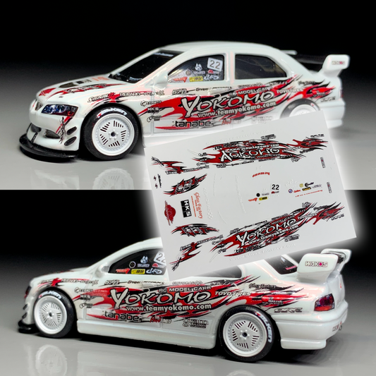 Yokomo D1GP Drift Livery Waterslide Decals for 1:64 1:24 Models