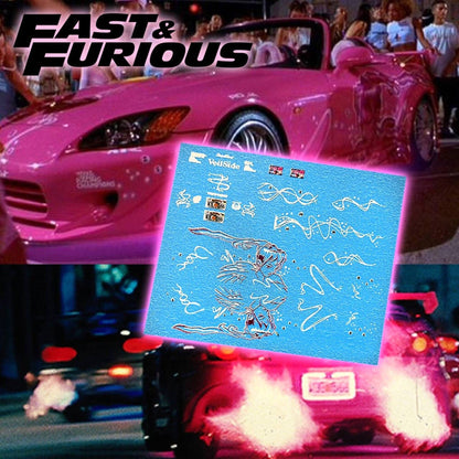 1/64 1/24 1/18 Fast&Furious Suki S2000 Johnny Tran S2000 Waterslide Decals 1:64