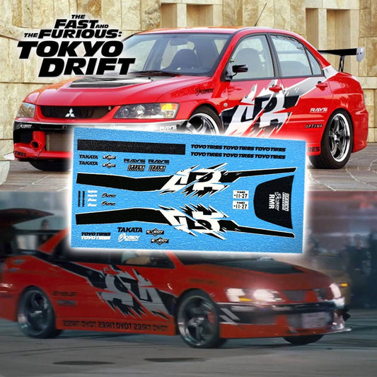 1/64 1/24 Fast&Furious EVO Waterslide Decals