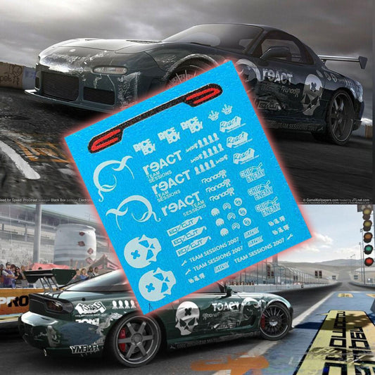 1/64 1/24  Need for Speed ProStreet Mazda Rx7 FD Waterslide decals