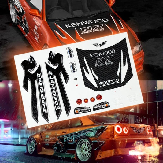 1/64 1/24 Need for Speed Eastsiders Skyline r34 & Team White Toner Waterslide decals