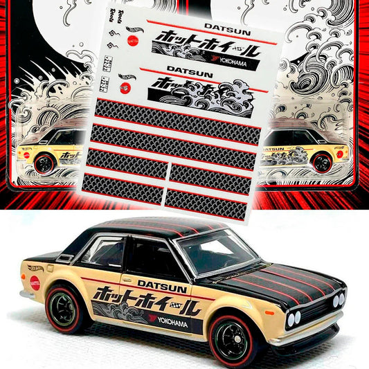 Datsun 510 HW Japan Convention 2022 Waterslide decals 1:64