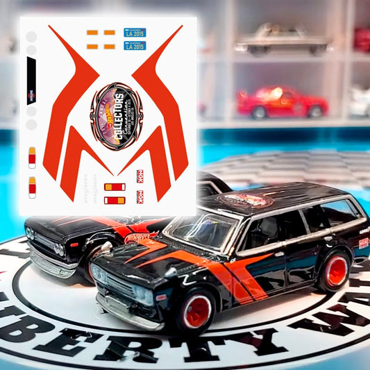 Datsun Bluebird 510 HW 29th Collectors Convention 2015 Waterslide Decals for 1:64 Datsun 510