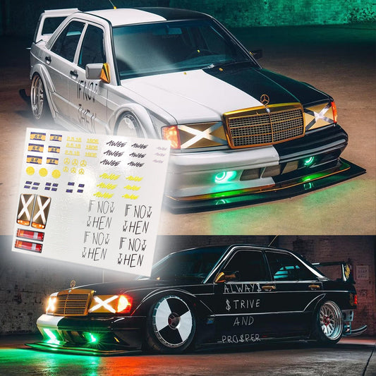 1/64 and 1/24 Asap Rocky Need for Speed Mercedes 190e Waterslide decals