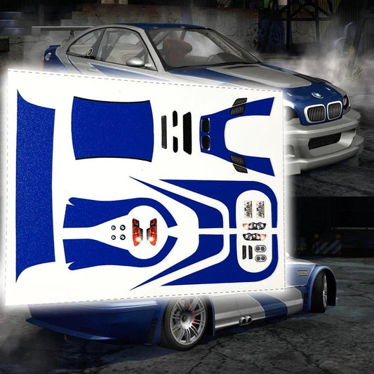 BMW M3 GTR Need for Speed Most Wanted Waterslide decals 1:64 for HW e46