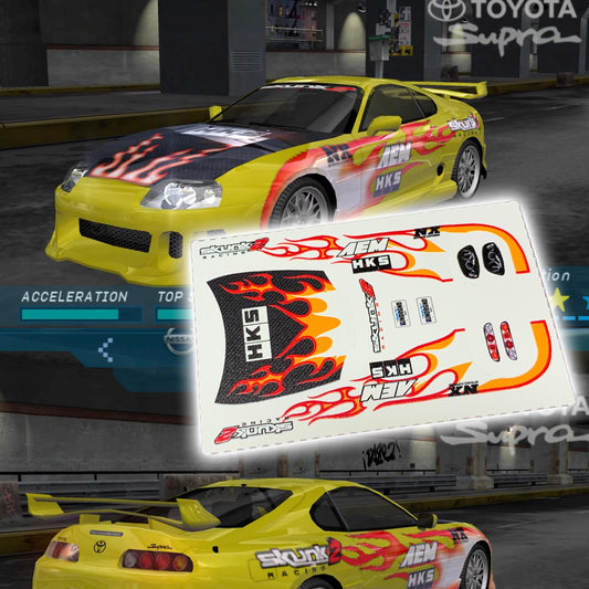 1:64 NFS Underground Intro/Trailer Toyota Supra | White Toner Waterslide decals