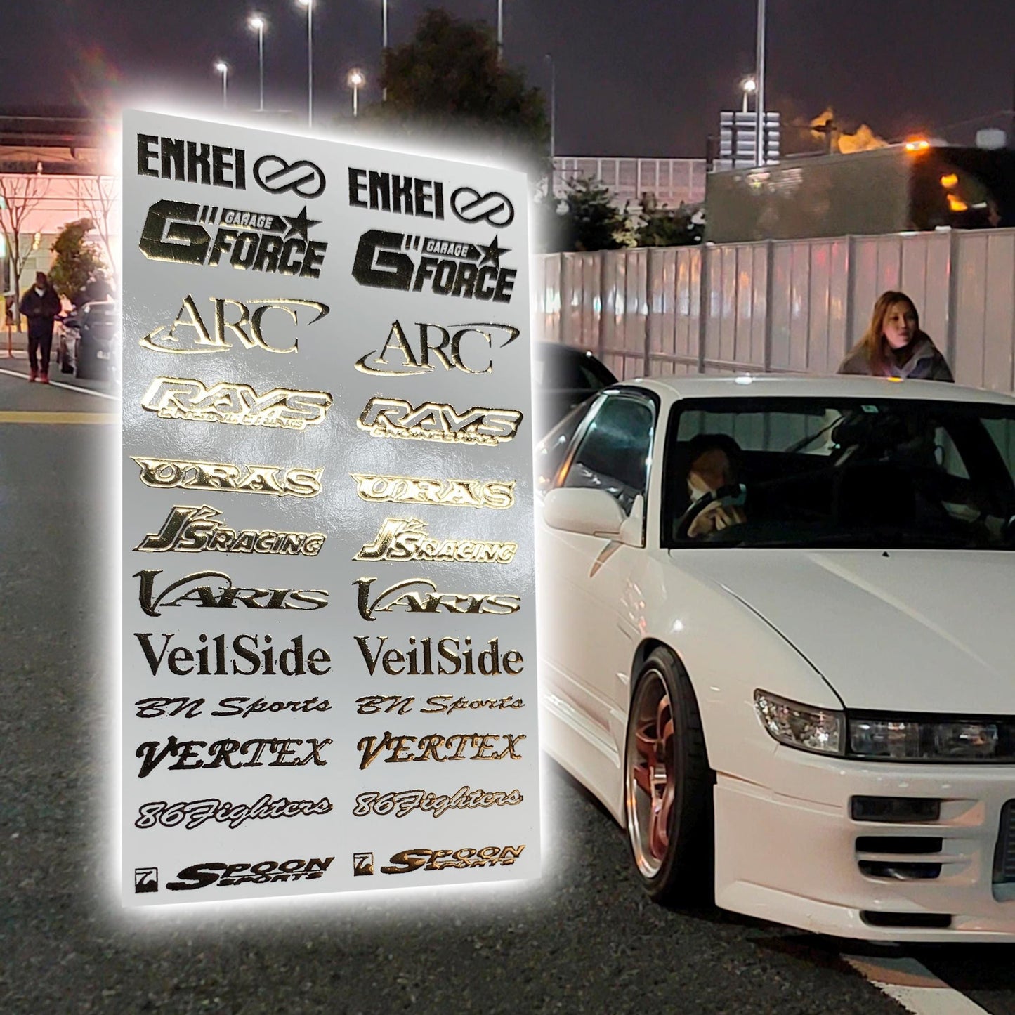Chromed Tuners Manufacturers/Sponsors & perfomance sets Waterslide decals for 1:64 scale