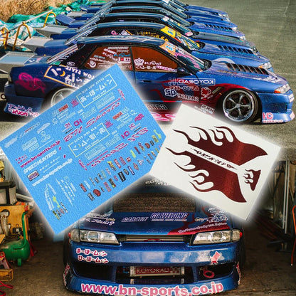 1:64 A-bo-moon Drift Team Waterslide decals for HW models