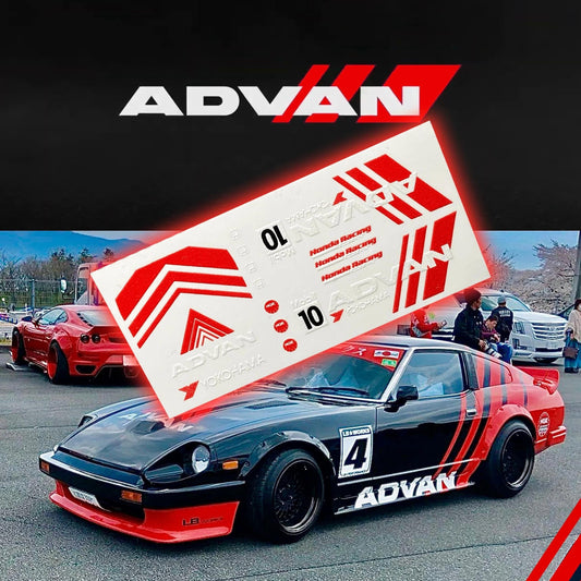 Advan livery White Toner Waterslide decals for 1:64 scale