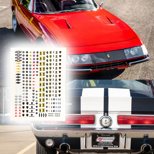 Car manufacturers/logos/badges Waterslide Decals for 1:64 models