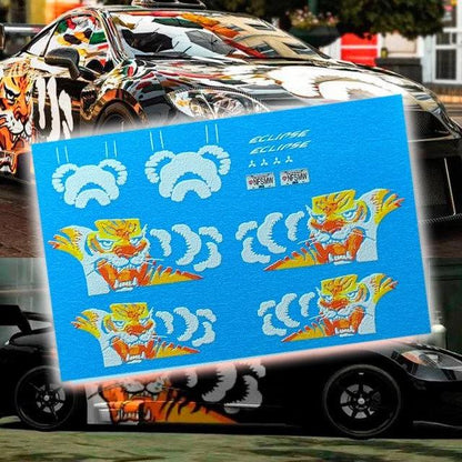 Need for Speed Most Wanted Big Lou's Eclipse White Toner Waterslide decals for 1:64 scale