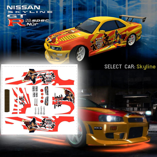 1:64 Street Racing Syndicate White Toner Waterslide decals for scale Skyline R34/ Mazda Rx7/ Subaru STi/ Toyota Supra/ Lexus
