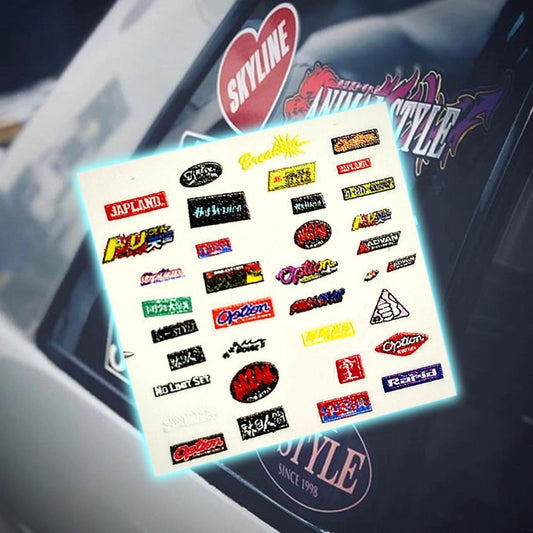 Jdm car Stickers Teams&Garages Waterslide decals for 1:64 or 1/24  scale