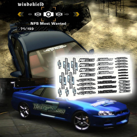 Need for Speed logos Waterslide decals for 1:64 scale
