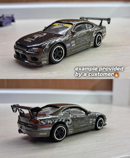 1/64 1/24 Fast&Furious Sean's S15 White Toner Waterslide Decals