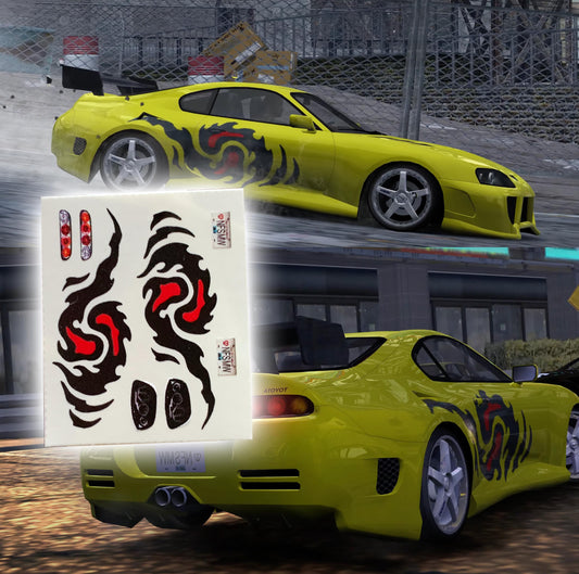 1:64 Need for Speed Most Wanted Ronnie's Supra a80 Waterslide decals for HW models
