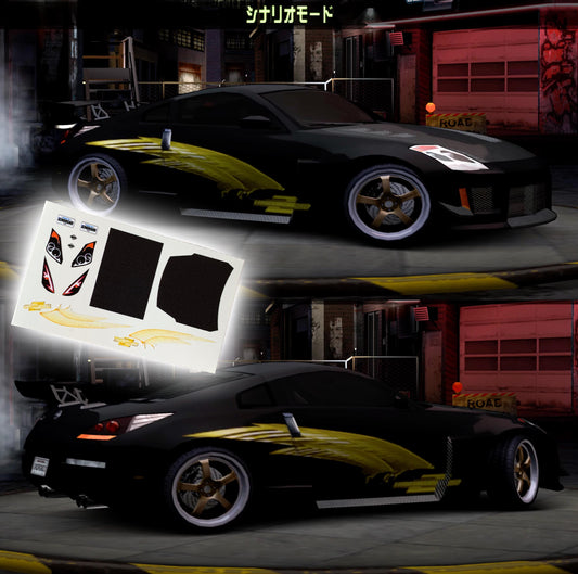 1:64 Need for Speed Underground 2 Sha_do Rachel's 350z Waterslide decals for HW models