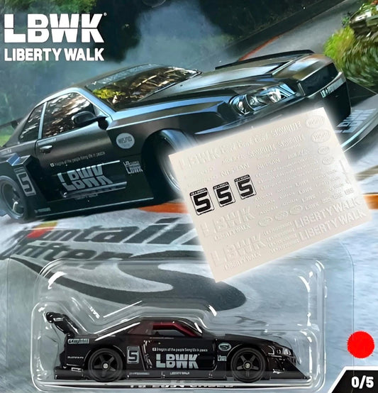 1/64 1/24 CHASE LBWK Super Silhouette Works R34 Skyline Liberty Walk livery