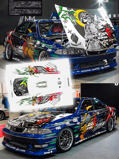 1/64 Team Weld Toyota Mark 2 D1GP/NFS Underground J Waterslide decals 1:64 HW/Matchbox
