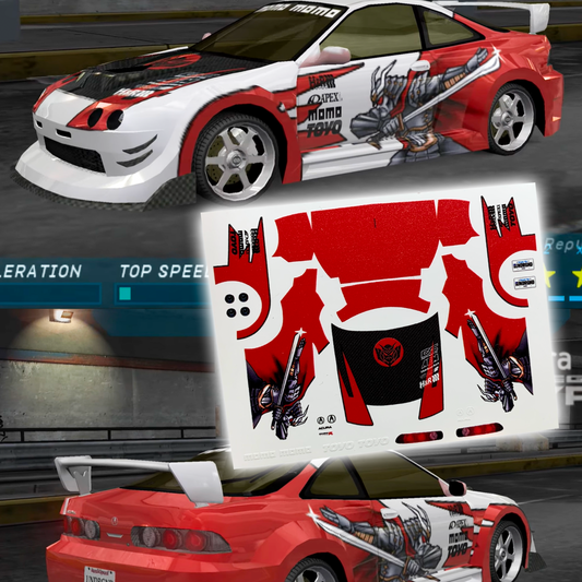 1/64 NFS Underground Vortex Acura Integra Samurai 1:64 Waterslide decals and Body kit for HW models